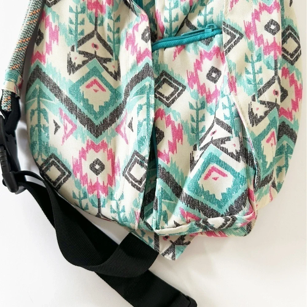 Kavu Ikat REI Blue Pink Rope Sling Hands Free Hiking Casual Bag Purse Crossbody
